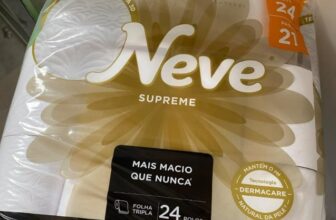 TRATE BEM O SEU CANECO Neve Papel Higiênico Supreme Folha Tripla, 20m, Leve 24 P…