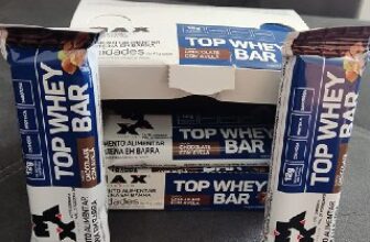 💪 12 unid. Top Whey Bar 41g, Chocolate e Avelã,…