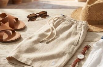 🩳 Shorts Ralph Lauren Linho Masculino Bege Basico 🔥 DE…