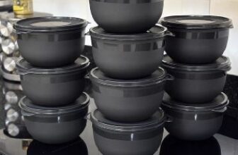 ✅ Kit 10 Potes Bowl Plástico com Tampa 1,3L 🔥…