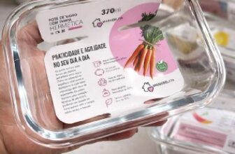 ✅ Kit com 10 Potes Herméticos Vidro 370ml 🔥 DE…