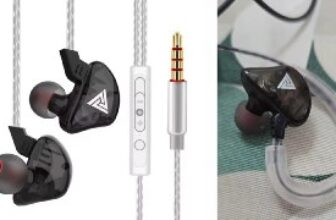 🎧 Fone de Ouvido QKZ AK3 FiLe com Microfone, Preto…