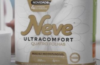 🧻 Neve Papel Higiênico Ultracomfort, Folha Quádrupla, 20m, 4 rolos…