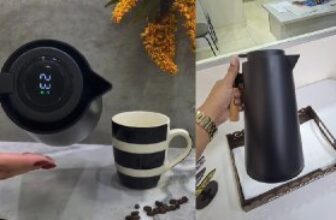 ☕️ Garrafa Térmica 1 Litro Com Termômetro Led – Três…