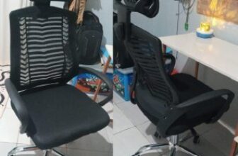 🪑 Cadeira de Escritório Ergonômica Ajustável com Apoio de Cabeça…