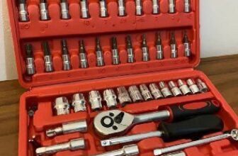 🔧 Jogo De Soquete 46 Peças Aço Crv 1/4 Catraca…