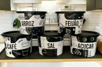 ✅ Kit Porta Mantimentos 5 Peças Redondo Com Decoração 1,5…