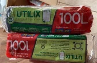 ✅ Utilix 100L Preto, Rolo c/ 15 Sacos p/ Lixo…