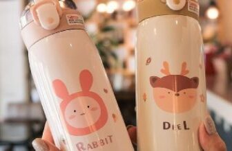 💧 Garrafa Térmica Garrafinha Térmica Infantil Inox Canudo 350 ml…