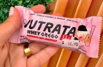 💪 Barra Whey Grego 40g Display com 12 unidades Morango…