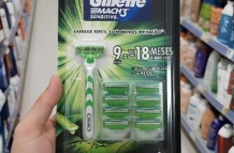 🪒 Gillette Aparelho De Barbear Mach3 Sensitive + 9 Cargas…
