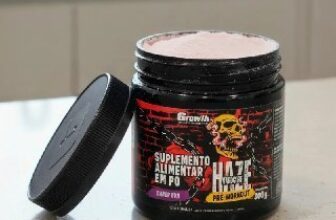 💪 Pré-treino Haze Hardcore 300g Growth Supplements – Uva 🔥…