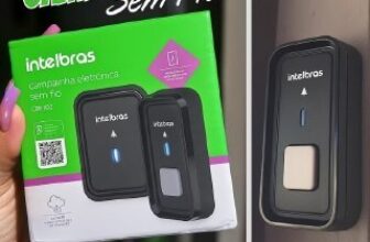 🔔 Campainha Sem Fio Intelbras CIB 101 Preta 🔥 DE…