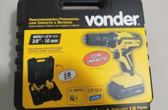 ✅ Parafusadeira e Furadeira Vonder com Impacto 12V c/ maleta…