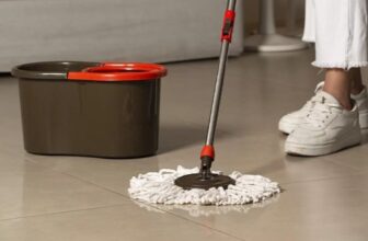 ✅ Mop giratório c/ centrífuga de aço inox + 2…