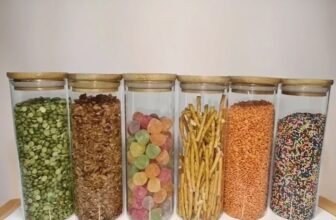 ✅ Kit com 6 Potes de Vidro p/ Mantimentos c/…