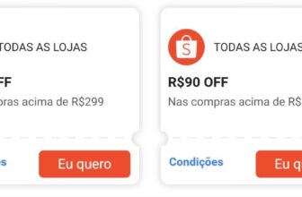 🎟 R$30 OFF em R$299 🎟 R$90 OFF em R$899…