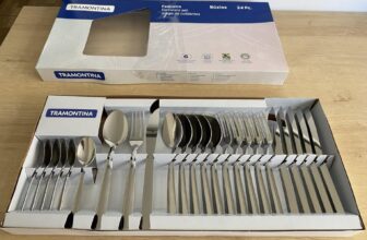 PRA TER TALHER PRA VISITA  Faqueiro Tramontina Búzios cem Aço Inox com Detalhe 2…