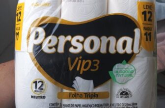 Personal Papel Higiênico Vip Folha Tripla Com 12 Rolos De 20M POR 17,09  Seleci…