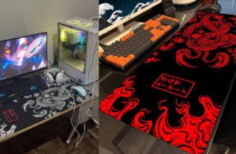 TAPETE PRO TEU RATINHO Mousepad Gamer Antiderrapante 80x30cm Dragão Chinês – Vár…