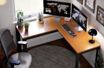 ORGANIZE TEU CANTINHO DE TRABALHO/ESTUDOS Escrivaninha de Canto Berlim em L – Co…