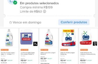 CUPOM MERCADO LIVRE EM OMO  30% OFF, acima de R$199, Limite de R$63 OFF  https:…