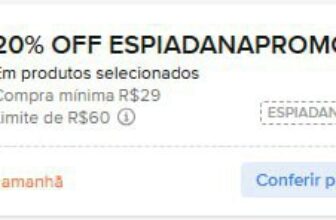 NOVO CUPOM MERCADO LIVRE 20% OFF no site, minímo R$29, limitado a R$60 CUPOM: E…
