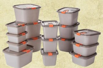 DÁ PARA GUARDAR TUDO Conjunto De Potes De Plástico Tampa Fixa 16 Peças Plasútil …