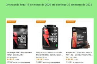 15% OFF em Nutrição e Suplementos CUPOM: NUTRI15Lista de produtos: https://amzn…