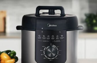 NÃO PRECISA TER MEDO DELA Panela De Pressão Mecânica Preta E Inox 4l Midea DE 42…