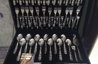 Faqueiro Maresias Aço Inox com Estojo de Madeira 76 Peças Prata Tramontina DE 8…