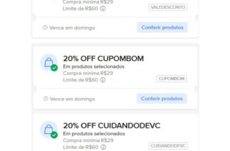 20% OFF em R$ 29 limitado a R$ 60 CUPOM: VALEDESCONTO https://meli.la/1rT4imc 2…