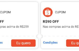 CUPONZADAAA NA SHOPEE TA ONLINEEEE R$30 OFF em R$259 R$90 OFF em R$799Ative aqu…
