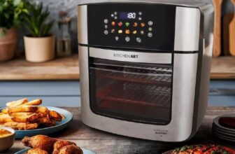 COM GRADINHAS ANTIADERENTE E TUDOOO Air Fryer Kitchen Art 16L 4 em 1 DE 699 | PO…