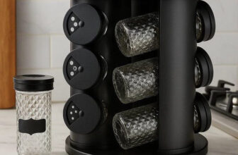 GUARDE OS TEMPERIN Porta Condimentos Temperos Giratório 9 Potes De Vidro POR 36,…