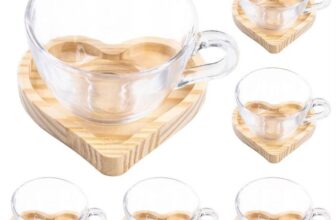 CAFÉ DA MANHÃ XONADO Conj 6 Xícaras e Pires Coração Madeira 12pçs POR 48,00 http…