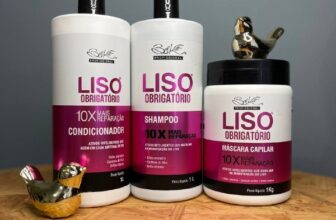 KITZÃO PRO TEU CABELOO Kit Profissional 3 Itens Capilar Liso Obrigatório 1L DE 8…