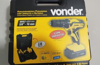 Parafusadeira e Furadeira Vonder com Impacto 12V c/ maleta POR 89,20 Aplique o …