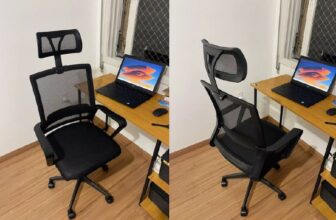 TUA COLUNA AGRADECE Cadeira de Escritório Giratória Executiva com Regulagem de A…