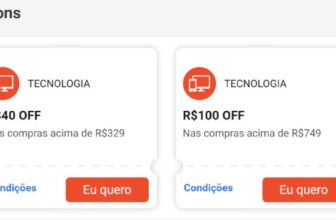 CUPONS SHOPEE TECNOLOGIA R$40 OFF em R$329 R$100 OFF em R$749Resgate aqui https…
