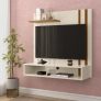 Painel Para TV 32 Polegadas Com 2 Nichos – LOJAS GK – AM cor: Off White