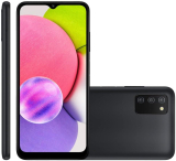 Smartphone Samsung Galaxy A03s, Selfie de 5MP, Tela de 6.5″, 64GB, 4GB RAM, Octa Core, Dual Chip Preto