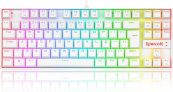 Teclado Gamer Redragon Kumara Lunar White RGB Switch Vermelho K552W-RGB