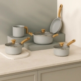 AQUI TUA COZINHA FICA CHIQUES Jogo De Panelas Antiaderente Cerâmica Mimo Style 5…