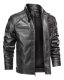 Jaqueta De Couro Masculina Slim Forrada De: R$319,47 Por apenas: R$169,31 ( em 5…