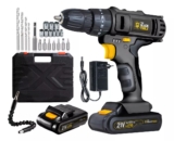 Furadeira Parafusadeira Bateria 21v Biv Impacto con Maleta Cor Preto 110V/220V T…