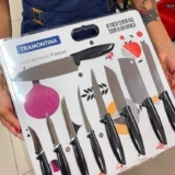 OLHA A FACAAA Jogo De Facas Faqueiro 9 Peças Plenus Tramontina DE 109 | POR 63 C…