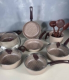 PREÇO EXCELENTE NESSE CONJUNTO Jogo De Panelas Antiaderente 10 Peças Prime Alumí…