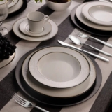 PARE DE COMER NO POTE DE SORVETE Aparelho De Jantar Tramontina Sienna Em Porcela…