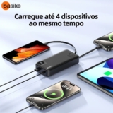 20.000 mAh é bateria pra dar e vender  Power Bank 20000mah Portátil Basike Carga…